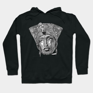 Nefertiti Black and White Portrait Hoodie